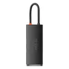 Baseus Lite Series wielofunkcyjny HUB USB Typ C - 2 x USB 3.0 / USB Typ C PD / HDMI 1,4 / SD/TF czarny (WKQX050101)